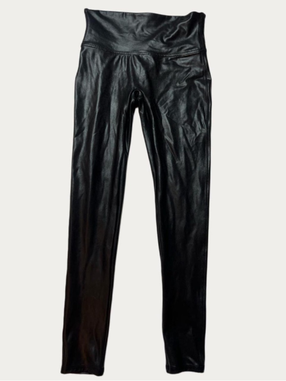SPANX Faux Leather Leggings Black Petite Medium PM